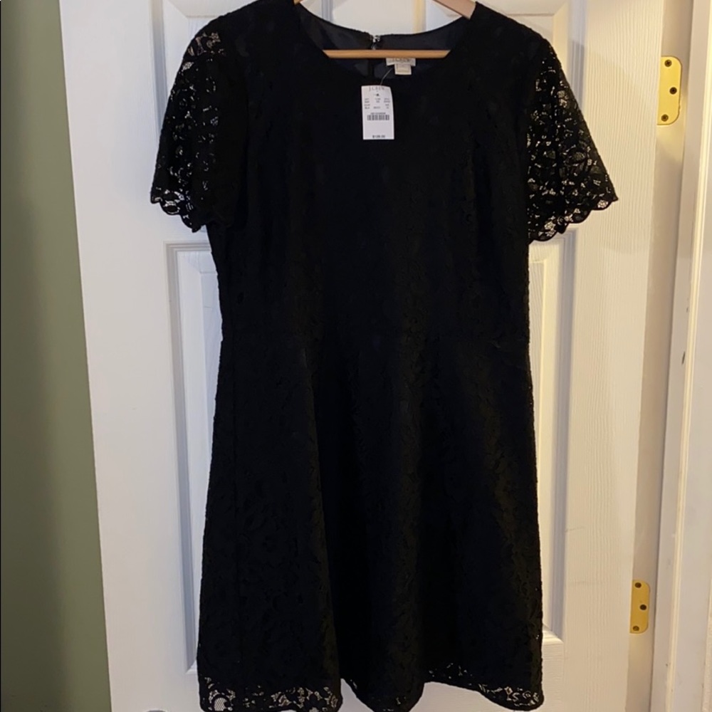 Jcrew black lace dress